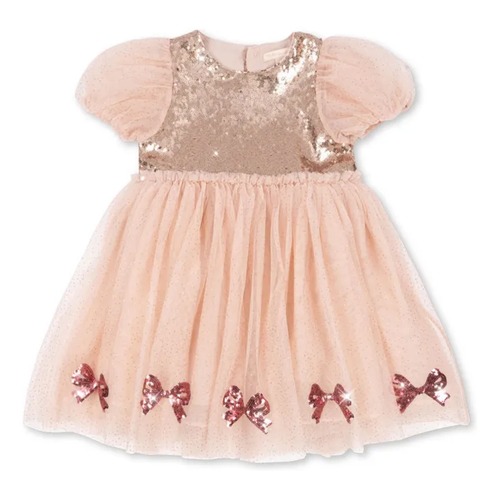 Robe Sequins Mei Tulle  | Rose pâle- Image produit n°0
