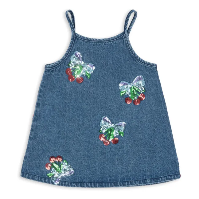 Robe en Jean Sequins Magot Coton Bio | Bleu