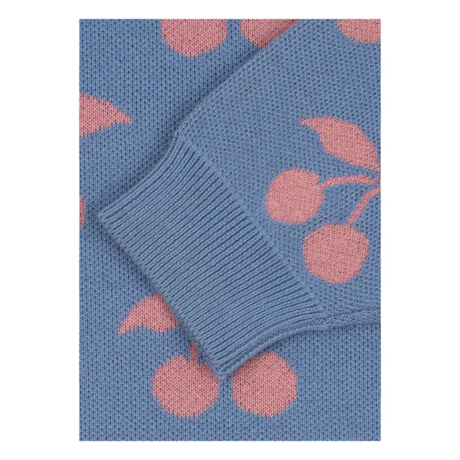 Robe Lapis Cerises Maille Coton Bio | Violet