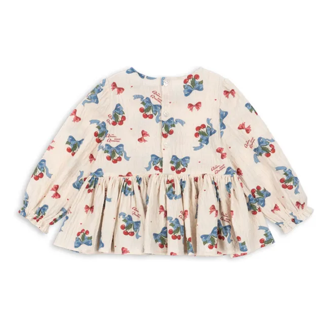 Blouse Elin Noeuds Coton Bio | Beige