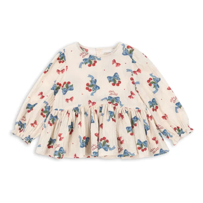 Blouse Elin Noeuds Coton Bio | Beige