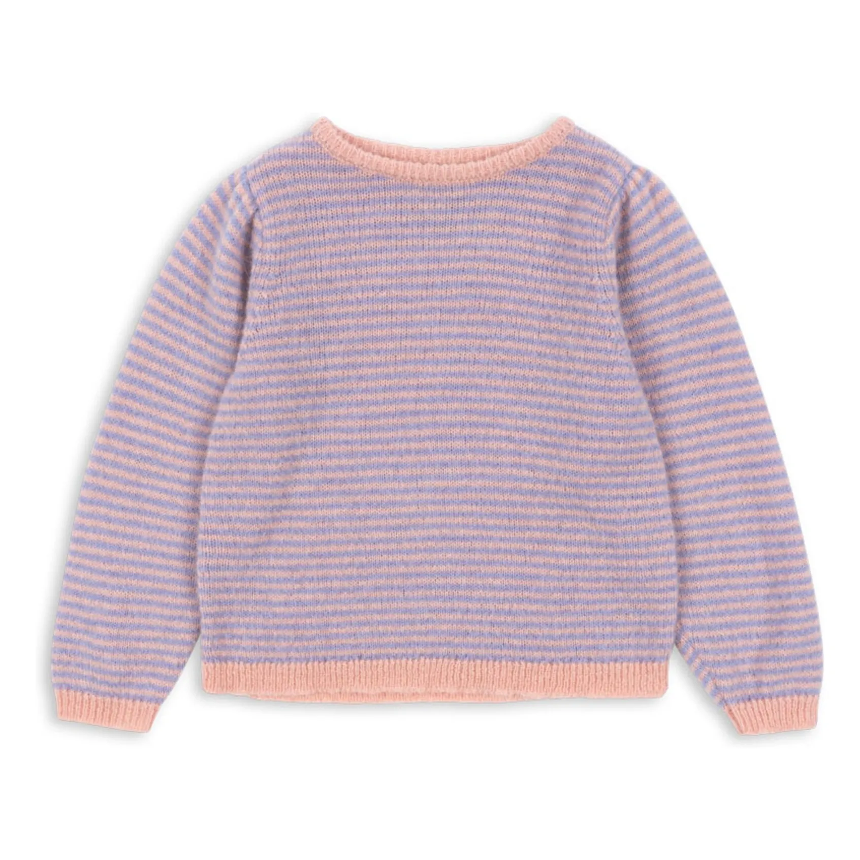 Konges Sløjd Purple Berle Puff Striped Wool Sweater