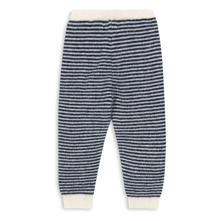 Pantalon Berle Rayé Laine | Bleu- Image produit n°1