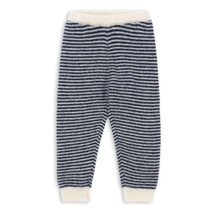Pantalon Berle Rayé Laine | Bleu- Image produit n°0