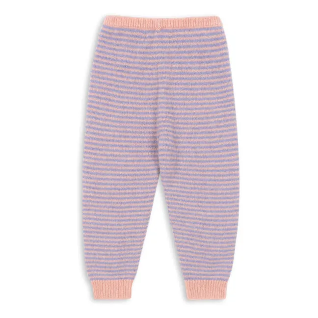 Pantalon Berle Rayé Laine | Violet