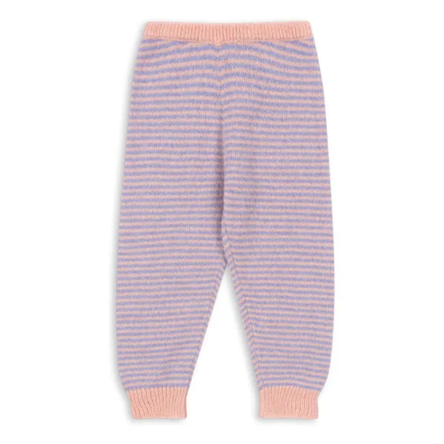 Pantalon Berle Rayé Laine | Violet