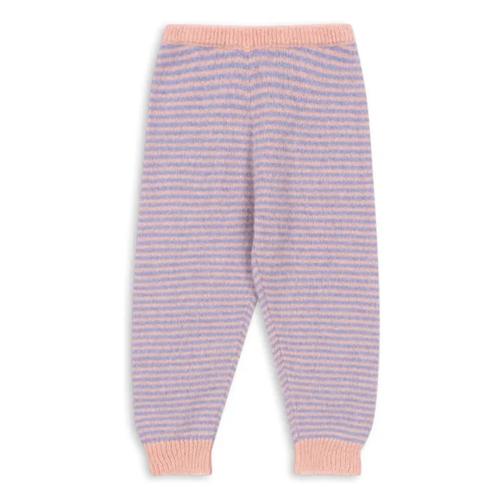 Pantalon Berle Rayé Laine | Violet- Image produit n°0