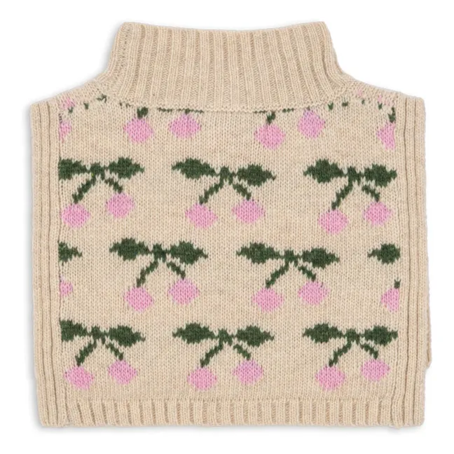 Plastron Belou Cerises Laine | Beige