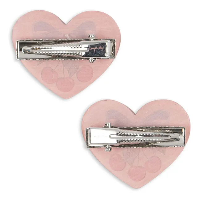 Lot 2 Barrettes Cœurs | Rose