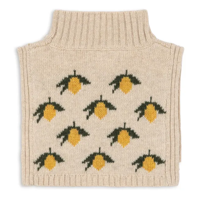 Plastron Belou Citrons Laine | Beige