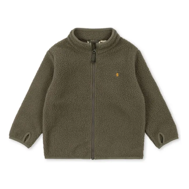 Veste Façon Sherpa Thermy Citron | Vert kaki