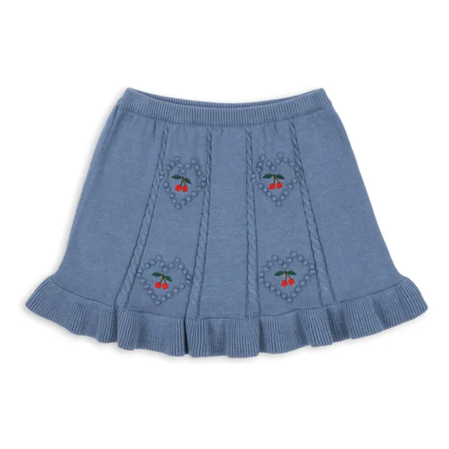 Jupe Soleil Maille Coton Bio | Bleu