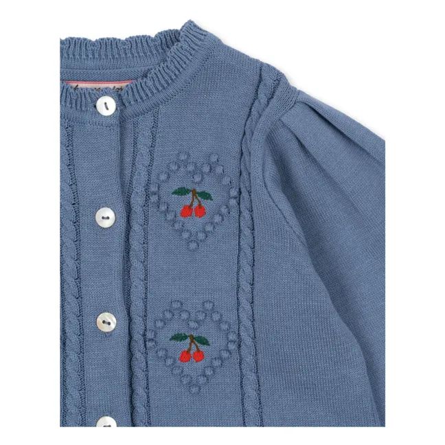 Gilet Soleil Coton Bio | Bleu