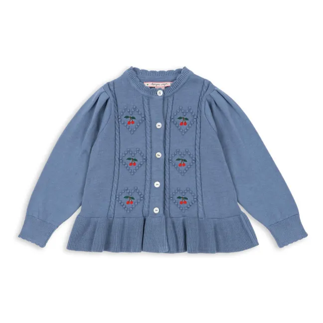 Gilet Soleil Coton Bio | Bleu