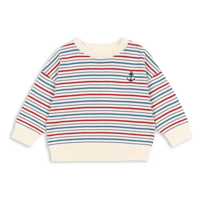 Pull Manis Rayé | Ecru