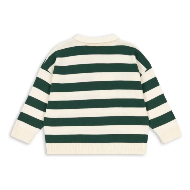 Polo Manis Rayé | Ecru