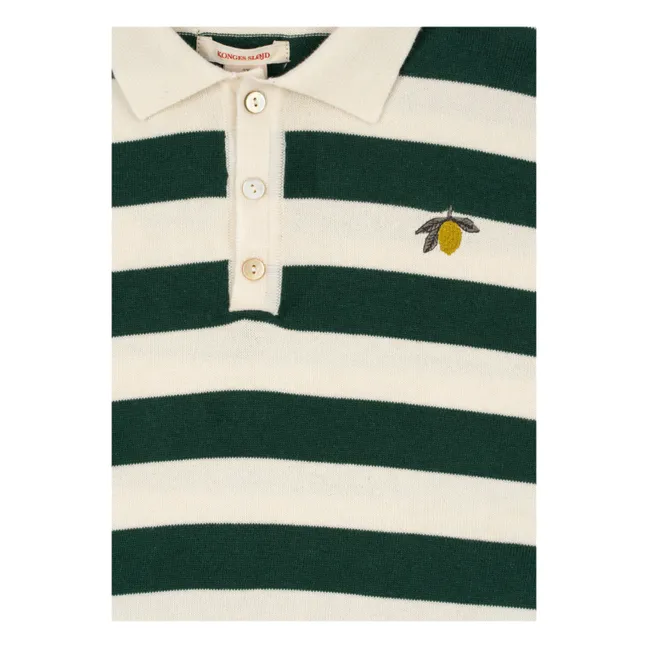 Polo Manis Rayé | Ecru