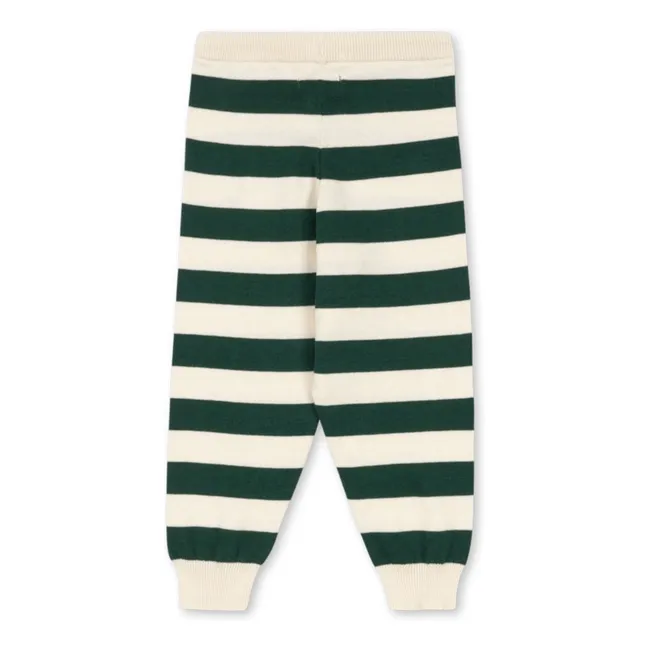 Pantalón de punto de algodón orgánico de rayas anchas Manis | Crudo