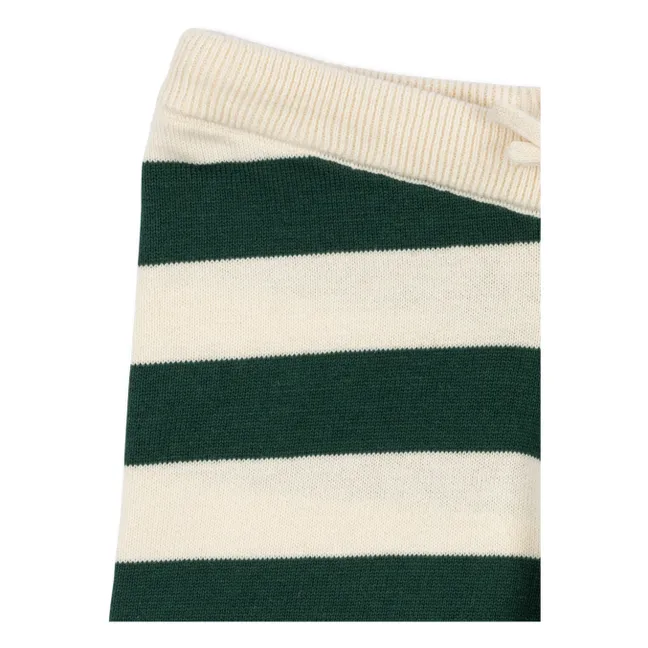 Pantalón de punto de algodón orgánico de rayas anchas Manis | Crudo