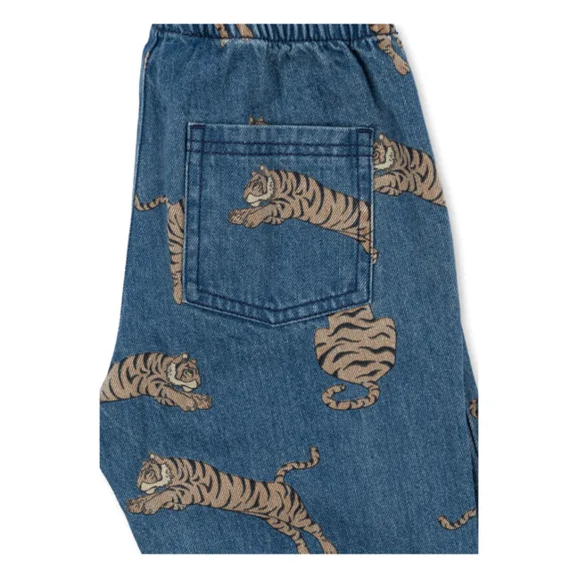 Jean Magot Tigres Coton Bio | Bleu