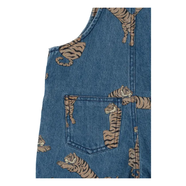 Salopette en Jean Magot Tigres Coton Bio | Bleu