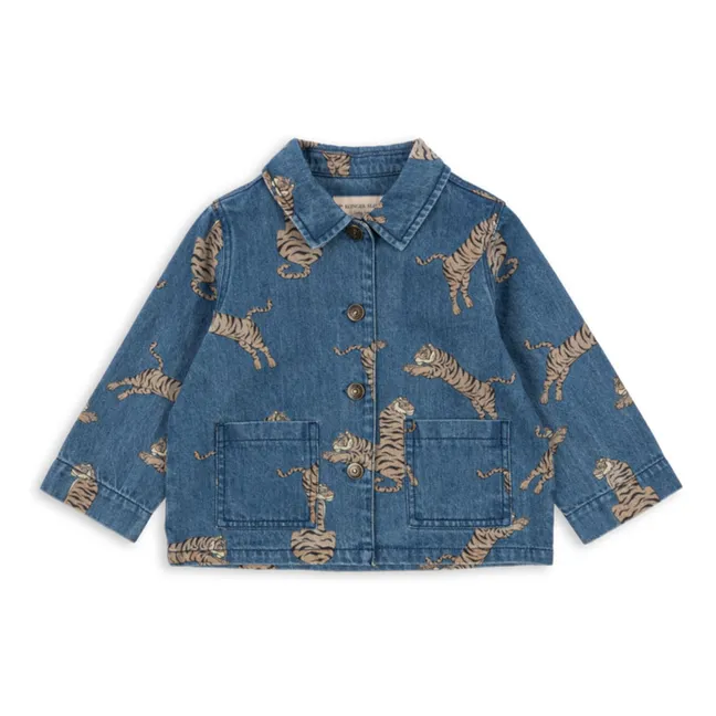 Jeansjacke Magot Tigers Bio-Baumwolle | Blau