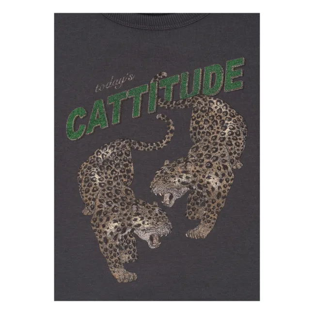 Sweat Lou Tigres Coton Bio | Gris anthracite