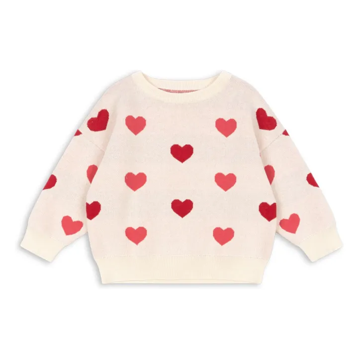 Lapis Sweater Hearts Organic Cotton | Pale Pink- Product image n°0