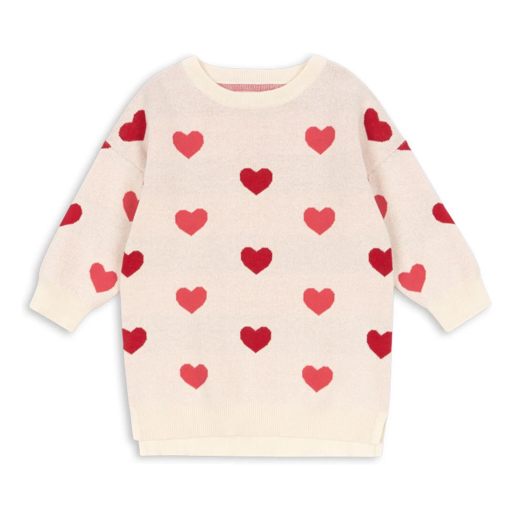 Konges Sløjd Pale Pink Dress Sweater Lapis Hearts Organic Cotton