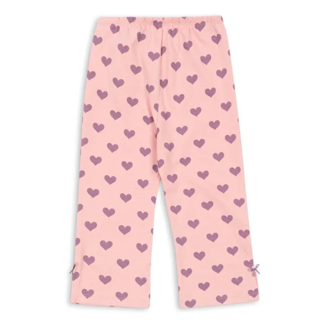 Pantalones Drey Corazones de algodón orgánico | Rosa