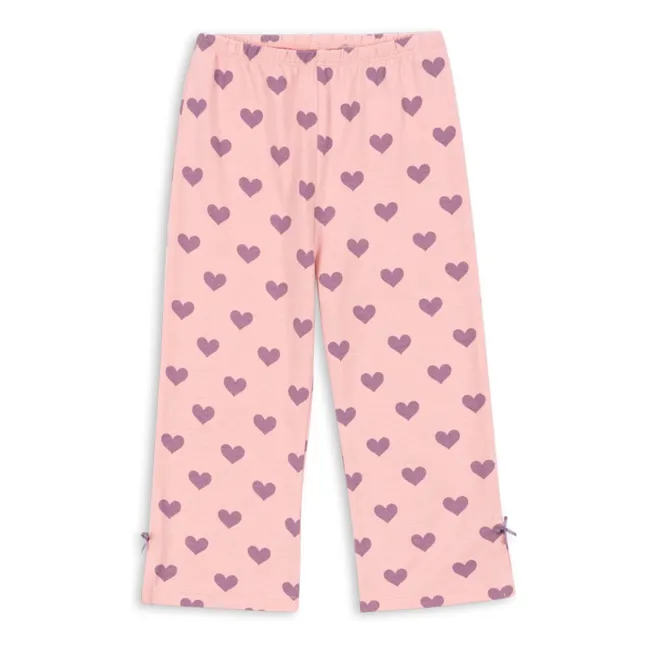 Pantalones Drey Corazones de algodón orgánico | Rosa