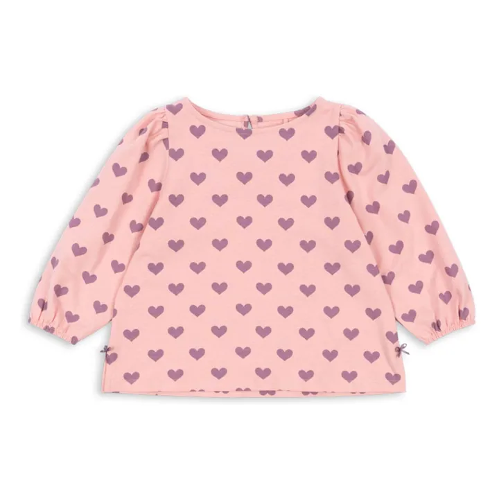 Blouse Drey Cœurs Coton Bio | Pink- Product image n°0