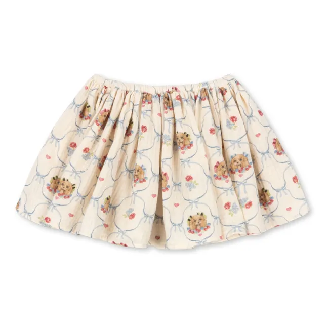 Jupe Coco Chiens Coton Bio | Ecru