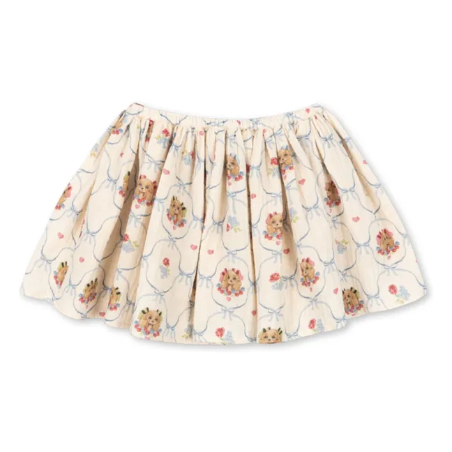 Jupe Coco Chiens Coton Bio | Ecru