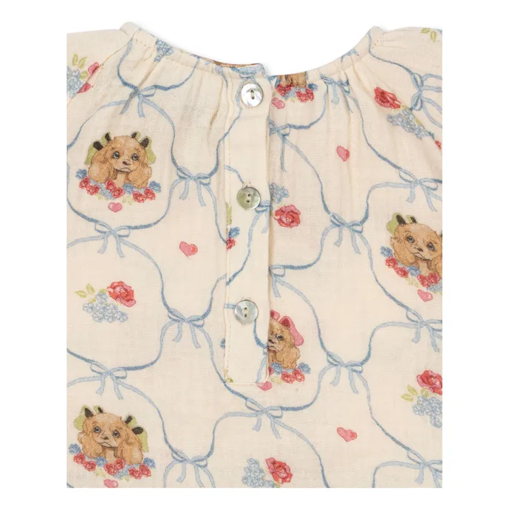 Blusa de algodón orgánico Coco Dogs | Crudo- Imagen del producto n°2