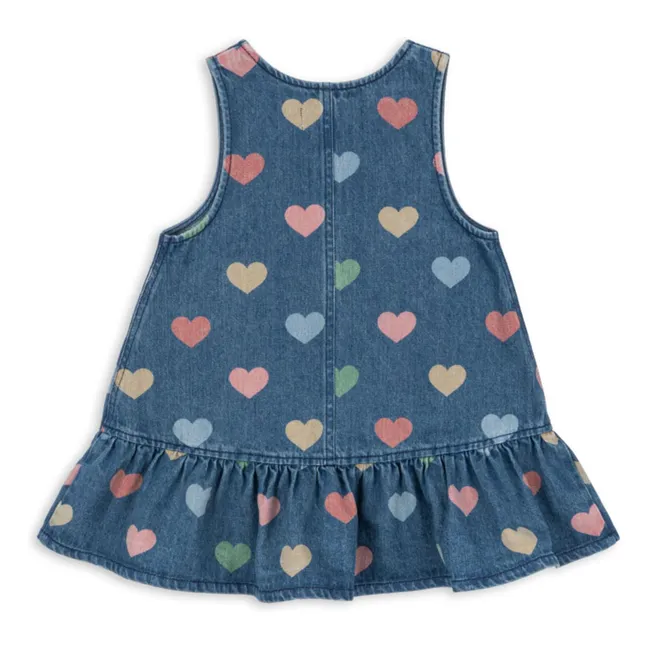 Magot Cœurs Organic Cotton Jean Dress | Blue