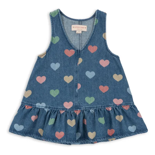 Magot Cœurs Organic Cotton Jean Dress | Blue