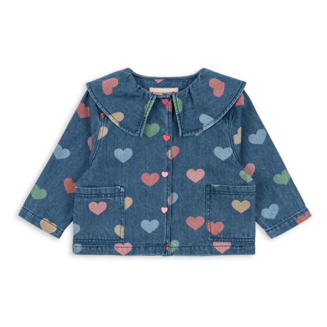 Magot Cœurs Organic Cotton Denim Shirt | Blue