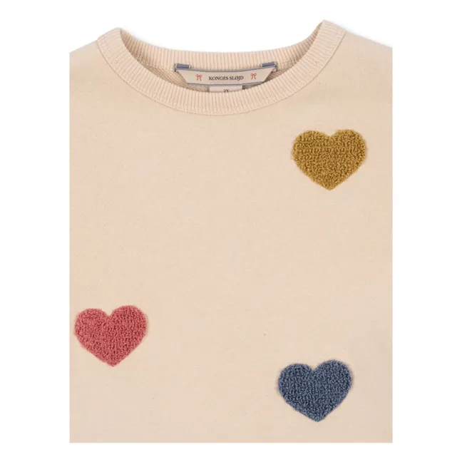 Dress Sweat Lou Cœurs Organic Cotton | Peach