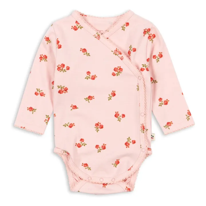 Body Cache Coeur Fleuri Coton Bio | Rose pâle- Image produit n°0