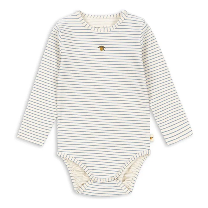 Body Rayé Coton Bio | Ecru- Image produit n°0