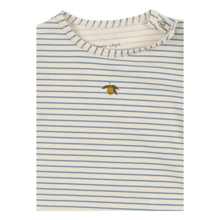 Body Rayé Coton Bio | Ecru- Image produit n°2