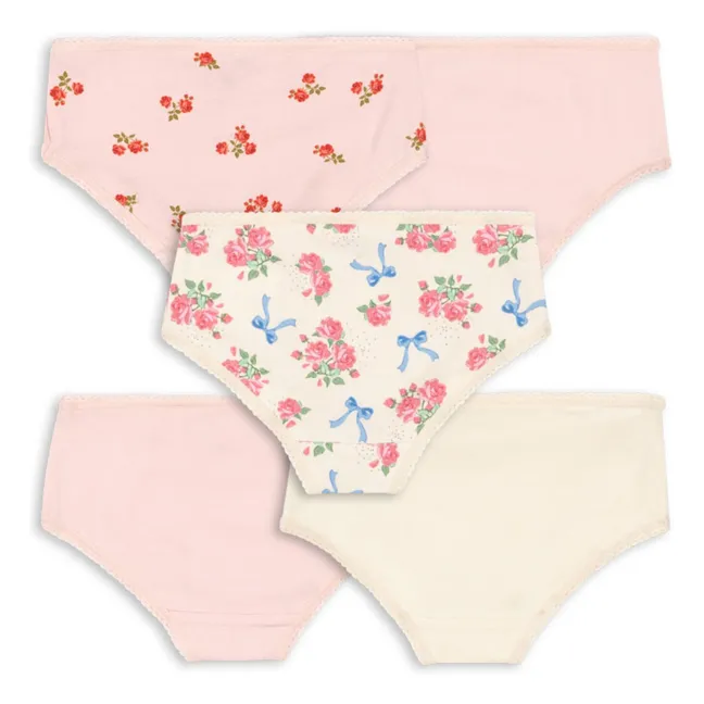 Set of 5 Organic Cotton Bloomer Panties | Pale Pink