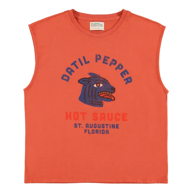 Camiseta de tirantes Sophie Datil Pepper Coton Flamé | Terracotta