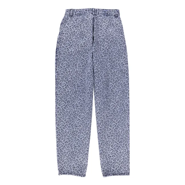 Jeans mit Tierprint | Washed Blue