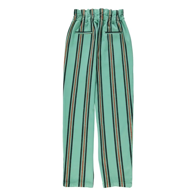 Pantalones a rayas | Azul verde