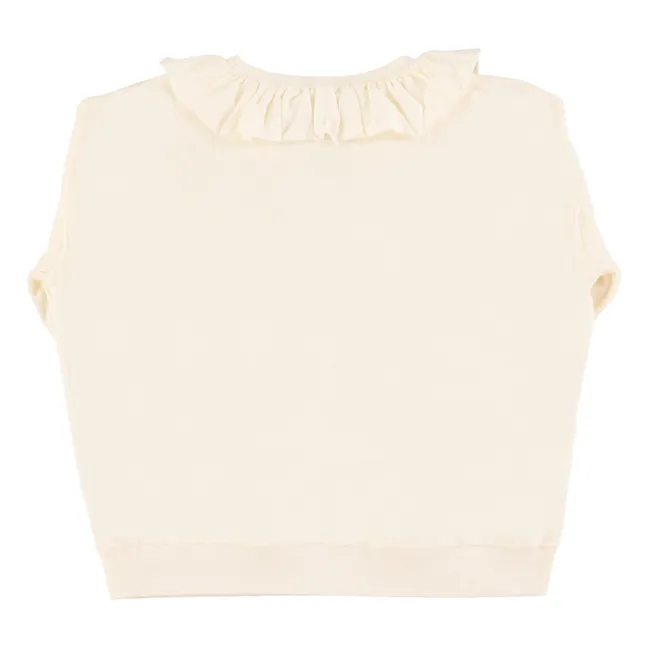 Sudadera Terese Datil Pimienta Rizo Algodón Ecológico | Blanco