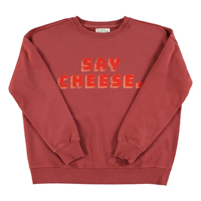 Sweat Julie Say Cheese Coton Bio | Bordeaux
