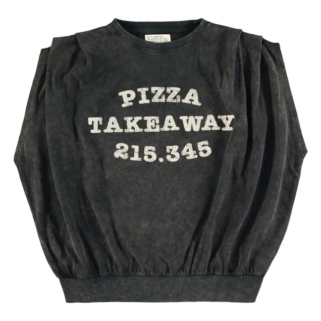 Camiseta de tirantes Joana Pizza Takeaway Coton Flamé | Negro