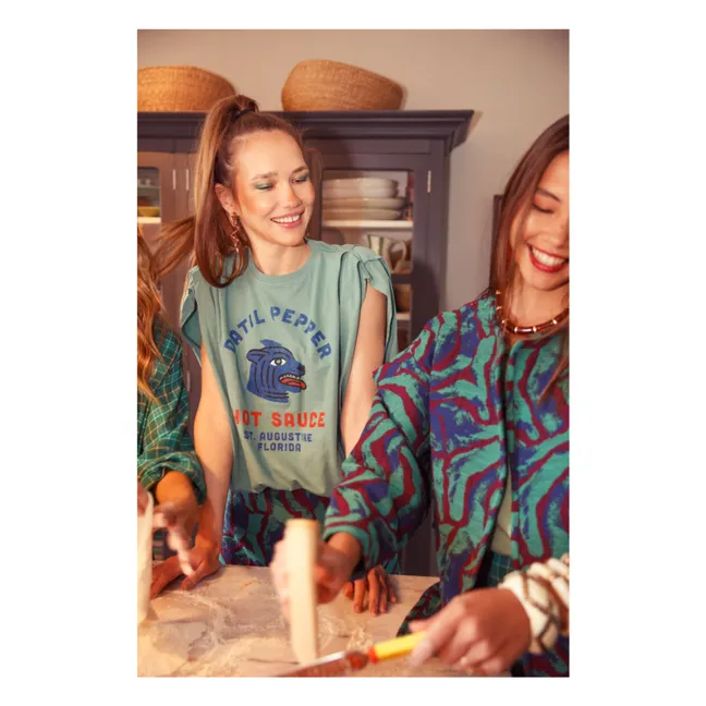 Camiseta de tirantes Joana Datil Pepper Coton Flamé | Verde